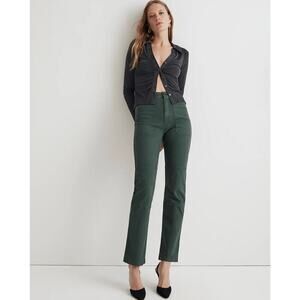 Madewell Deep Green Straight Leg Pants